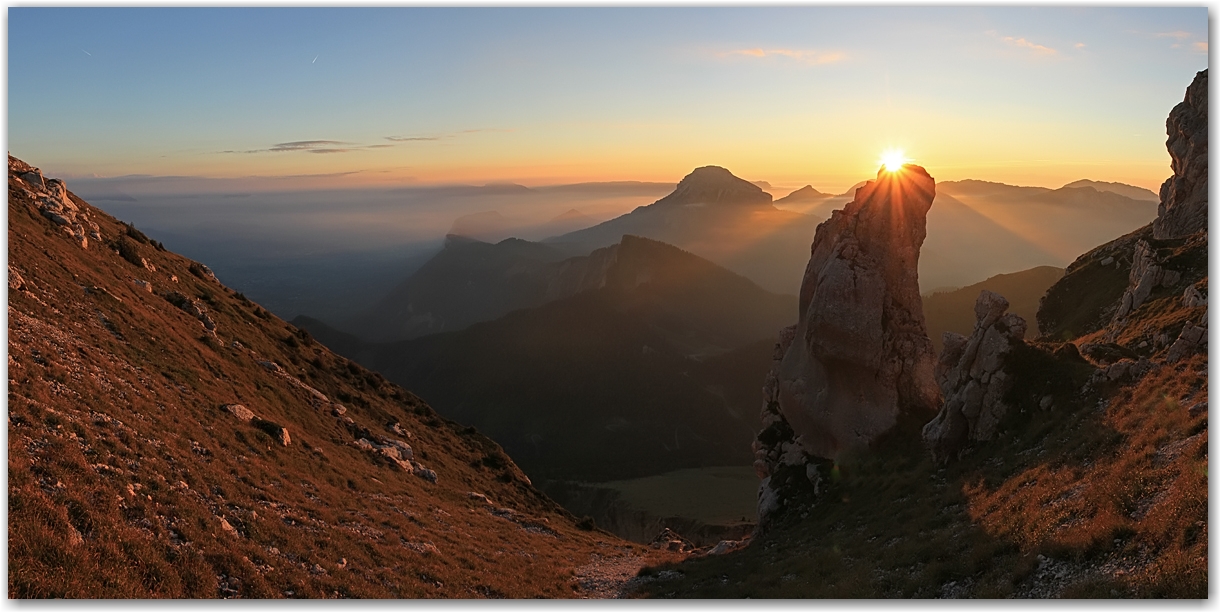 coucher de soleil à la Dent de Crolles