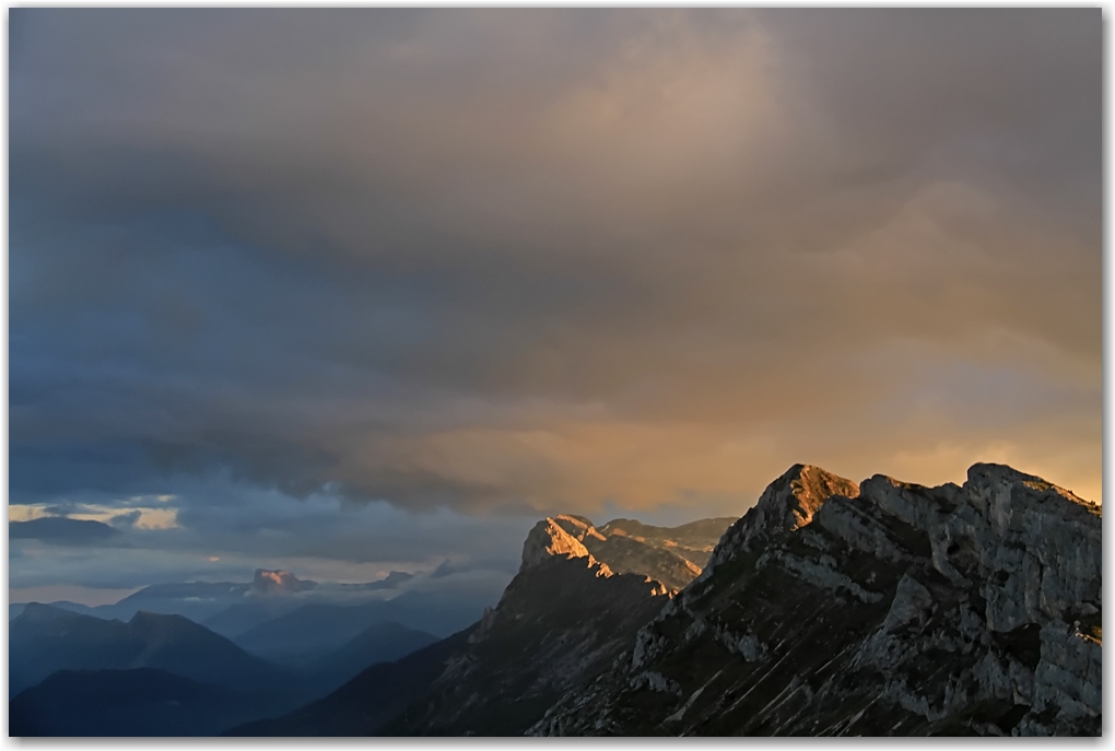 lumière inespérée au col de l'Arc
