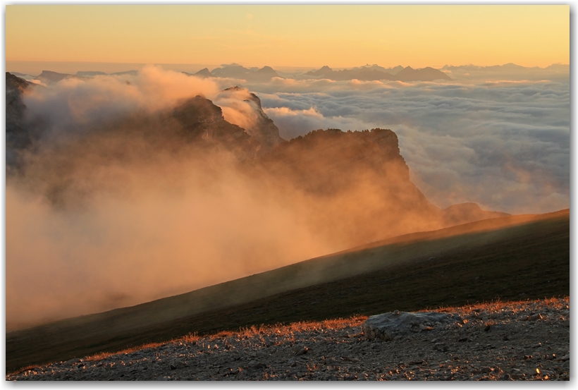 Belle ambiance à la Dent de Crolles