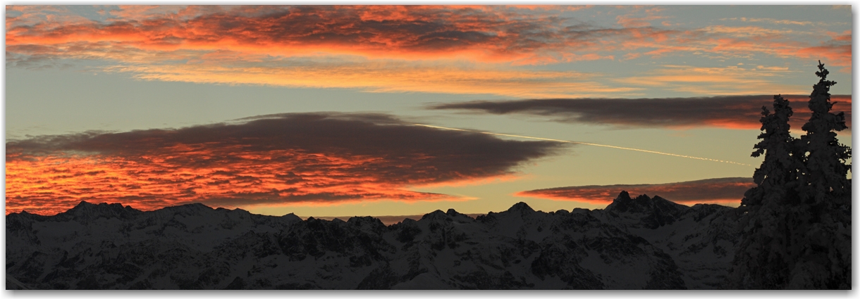 ciel de feu en Chartreuse