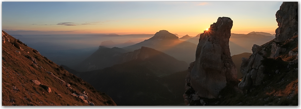 coucher de soleil à la Dent de Crolles