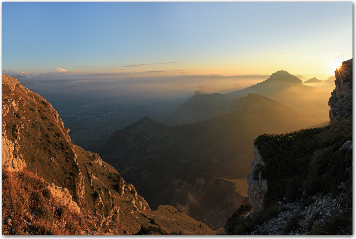 coucher de soleil à la Dent de Crolles