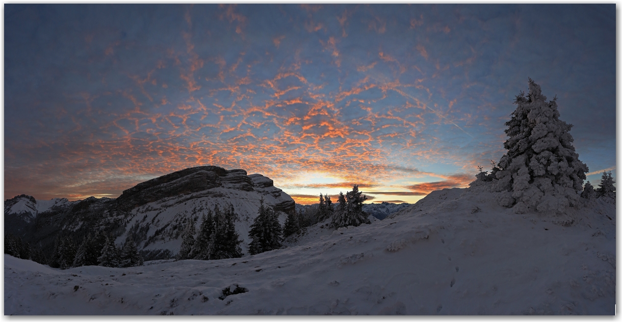 ciel de feu en Chartreuse