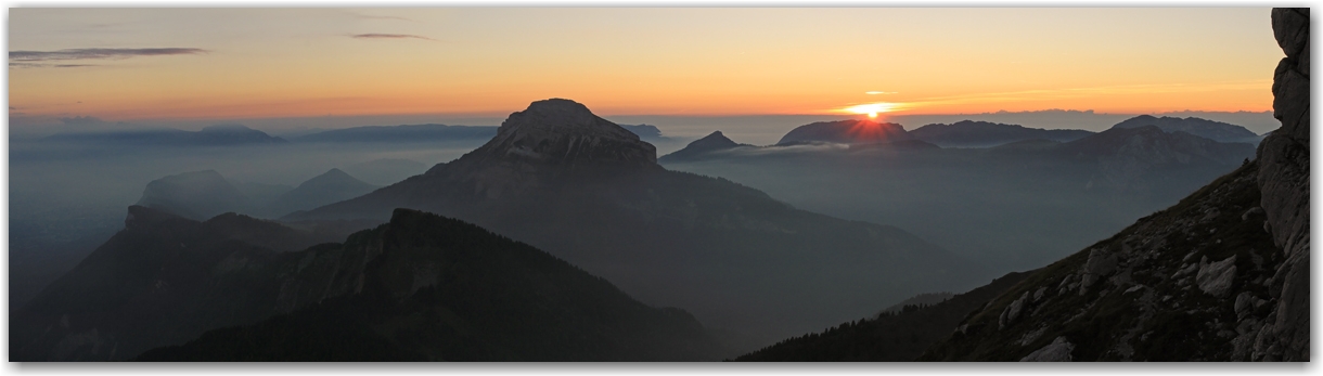 coucher de soleil à la Dent de Crolles